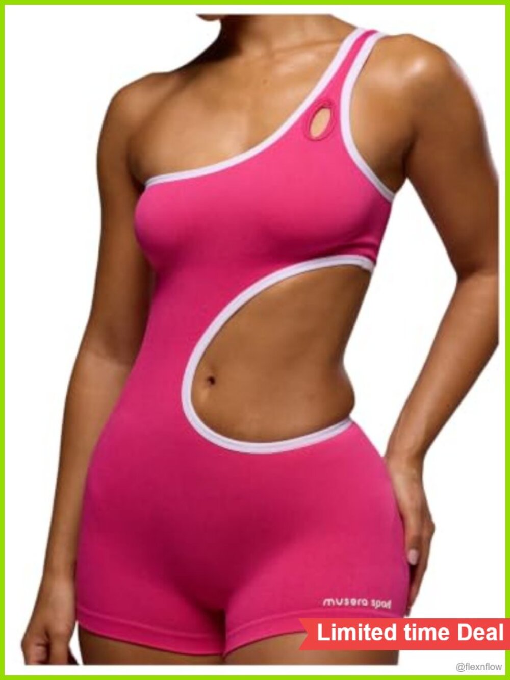 One Shoulder Athletic Romper Sleeveless Workout Yoga Gym